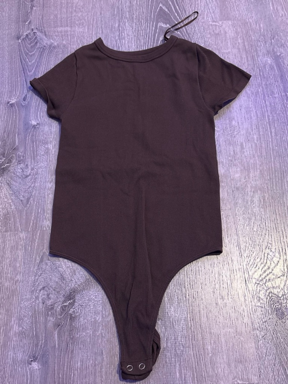 Marshalls Brown Ribbed Short-Sleeve Baby Bodysuit